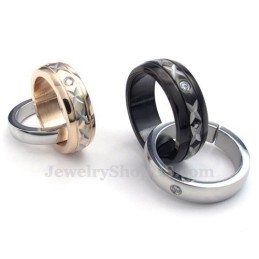 Κολιέ Μενταγιόν Για Ζευγάρια Από Τιτάνιο Με Αλληλοσυνδεόμενους Δακτυλίους (Δωρεάν Αλυσίδα)