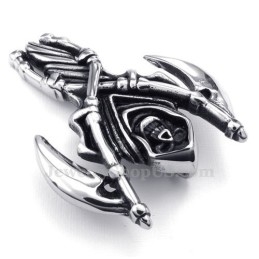 Κολιέ Grim Reaper Από Τιτάνιο (Δωρεάν Αλυσίδα)