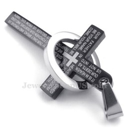 Κολιέ Με Μαύρο Σταυρό Από Τιτάνιο Scripture (Δωρεάν Αλυσίδα)