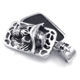 Κολιέ Μενταγιόν Από Τιτάνιο Με Κρανίο (Δωρεάν Αλυσίδα)