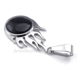 Κολιέ Μενταγιόν Από Τιτάνιο Και Ασήμι Fireball (Δωρεάν Αλυσίδα)