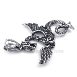 Κολιέ Μενταγιόν Από Τιτάνιο Με Σχέδιο Πτερόσαυρου (Δωρεάν Αλυσίδα)