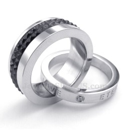 Κολιέ Titanium Lovers Interlocking Circles (Δωρεάν Αλυσίδα) (Ένα Ζεύγος)