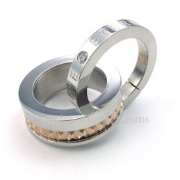 Κολιέ Titanium Lovers Interlocking Circles (Δωρεάν Αλυσίδα) (Ένα Ζεύγος)