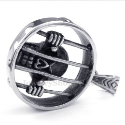 Κολιέ Μενταγιόν Από Τιτάνιο Με Κρανίο (Δωρεάν Αλυσίδα)