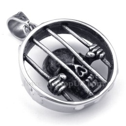 Κολιέ Μενταγιόν Από Τιτάνιο Με Κρανίο (Δωρεάν Αλυσίδα)