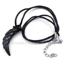 Μαύρο Κολιέ Μενταγιόν Από Τιτάνιο Talon (Δωρεάν Αλυσίδα)