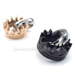 Κολιέ Μενταγιόν Για Ζευγάρια Με Τιτάνιο Imperial Crown Rings (Δωρεάν Αλυσίδα) (Ένα Ζευγάρι)