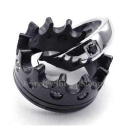 Κολιέ Μενταγιόν Για Ζευγάρια Με Τιτάνιο Imperial Crown Rings (Δωρεάν Αλυσίδα) (Ένα Ζευγάρι)