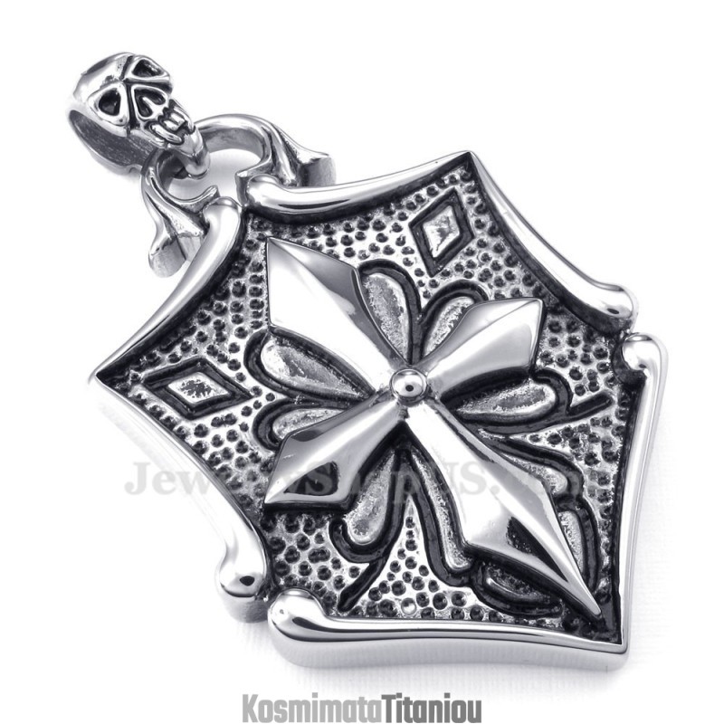 Κολιέ Μενταγιόν Από Τιτάνιο Cross Cards (Δωρεάν Αλυσίδα) Κολιέ Μενταγιόν Από Τιτάνιο Cross Cards (Δωρεάν Αλυσίδα)