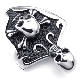 Κολιέ Μενταγιόν Από Τιτάνιο Με Κρανίο (Δωρεάν Αλυσίδα)