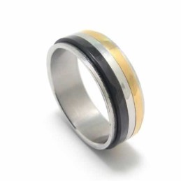 Δαχτυλίδι Τιτανίου Three Circles 8Mm