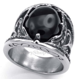 Δαχτυλίδι Τιτανίου Με Μαύρο Ζιρκόνιο