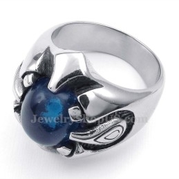 Δαχτυλίδι Τιτανίου Με Μπλε Ζιρκόνιο