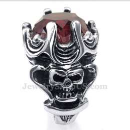 Κόκκινο Δαχτυλίδι Τιτανίου Με Ζιρκόνιο