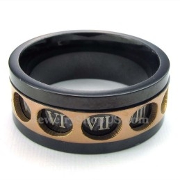 Περιστρεφόμενο Δαχτυλίδι Τιτανίου Με Λατινικούς Αριθμούς