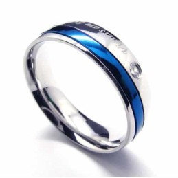 Δαχτυλίδι Unisex Από Τιτάνιο Με Διαμάντι 6 Χιλιοστών
