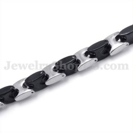 Εκπληκτική Μαύρη Ανδρική Αλυσίδα Κολιέ Από Τιτάνιο