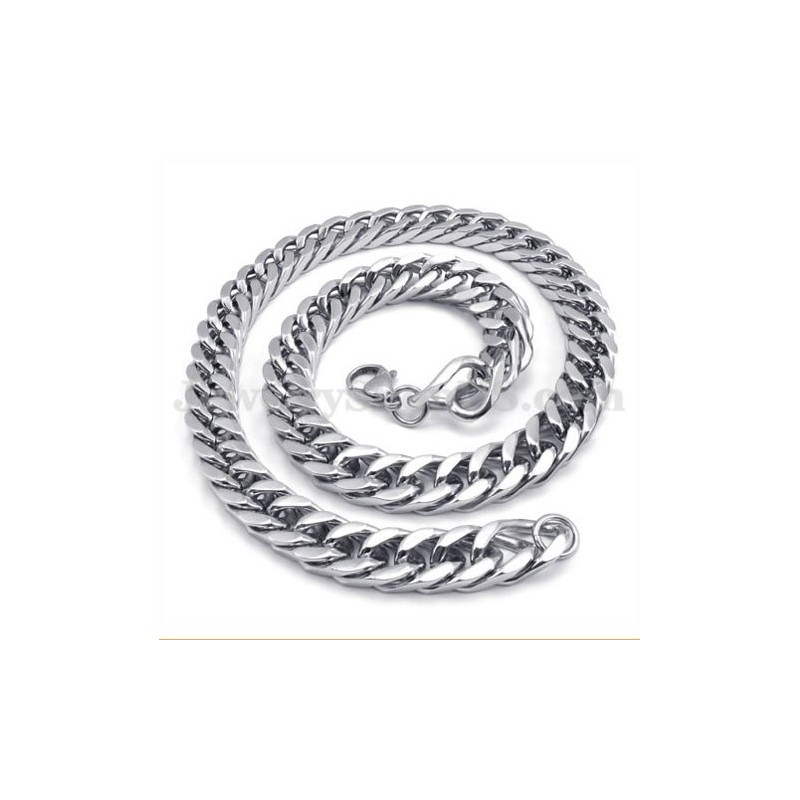 Ασημένια Ανδρική Αλυσίδα Κολιέ Από Τιτάνιο Σε Προσφορά