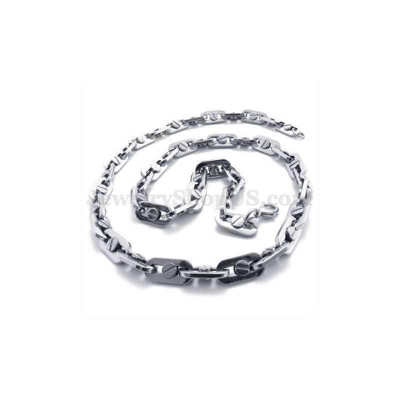 Κομψή Ανδρική Αλυσίδα Κολιέ Από Τιτάνιο