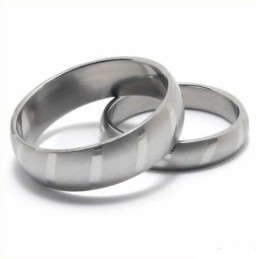 Δαχτυλίδι Τιτανίου Unisex Με Θόλο 6 Χιλιοστών