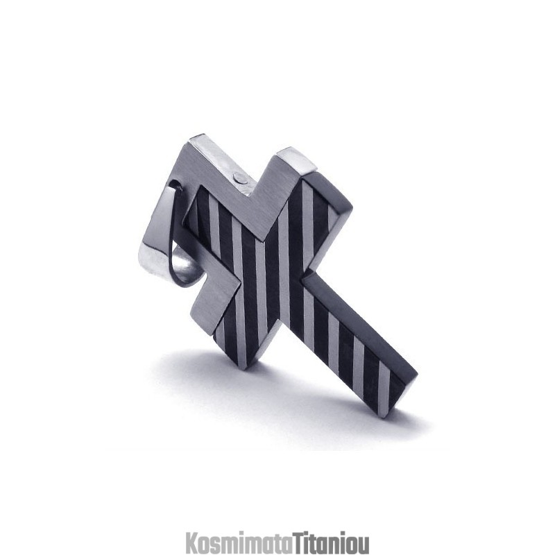 Μενταγιόν Από Τιτάνιο New Style Weave Cross