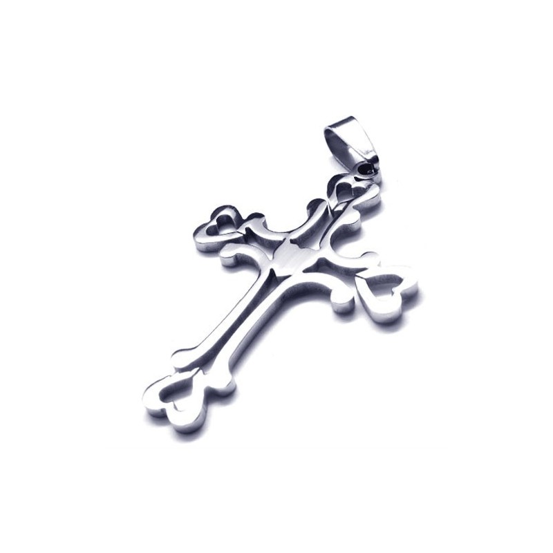 Σταυρός Αγάπης Από Τιτάνιο Με Γλυκιά Καρδιά