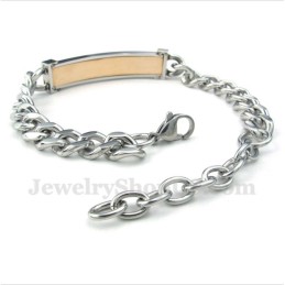 Γυναικείο Βραχιόλι Ζευγαριού Από Τιτάνιο Με Χρυσό Και Διαμάντι