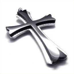Μενταγιόν New Style Cross Από Τιτάνιο (Μαύρο)