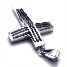 Μενταγιόν Από Τιτάνιο New Style Weave Cross