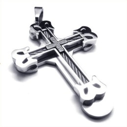 Μενταγιόν Fashion Sport Cross Από Τιτάνιο (Μαύρο)