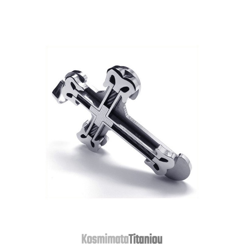 Μενταγιόν Fashion Sport Cross Από Τιτάνιο (Ασημί) Μενταγιόν Fashion Sport Cross Από Τιτάνιο (Ασημί)