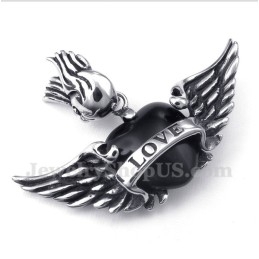 Μενταγιόν Για Ζευγάρια Με Διαμάντια Love Wings Από Τιτάνιο Και Δωρεάν Αλυσίδα (Ένα Ζευγάρι)