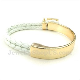 Ανδρικό Δερμάτινο Βραχιόλι Από Τιτάνιο