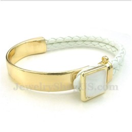 Ανδρικό Δερμάτινο Βραχιόλι Από Τιτάνιο