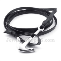 Ανδρικό Δερμάτινο Βραχιόλι Από Τιτάνιο