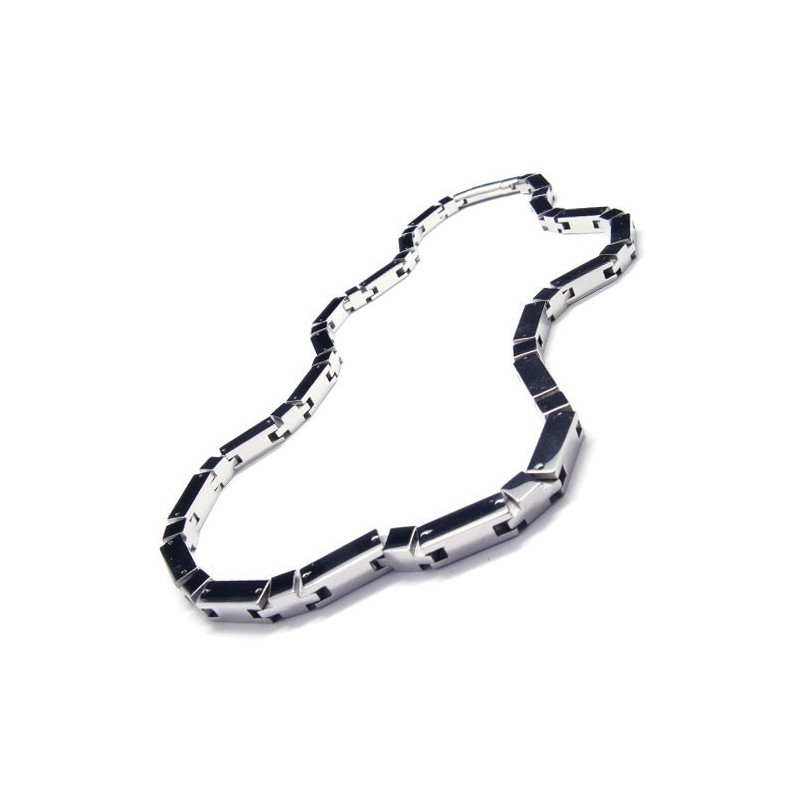 Κολιέ Με Κυβοειδή Σχήμα Από Ασήμι Τιτανίου 20,5 Ιντσών