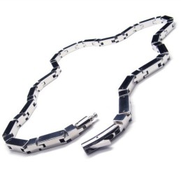 Κολιέ Με Κυβοειδή Σχήμα Από Ασήμι Τιτανίου 20,5 Ιντσών