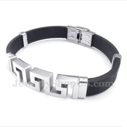 Ανδρικό Βραχιόλι Από Τιτάνιο Με Μοτίβο Ελληνικού Μαίανδρου