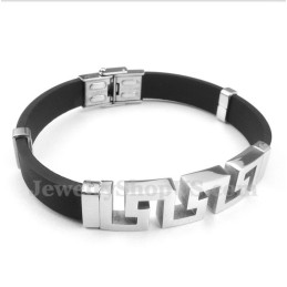 Ανδρικό Βραχιόλι Από Τιτάνιο Με Μοτίβο Ελληνικού Μαίανδρου