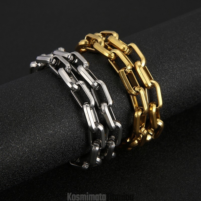 Βραχιόλι Τιτανίου Rock Hip-Hop Square Για Άνδρες