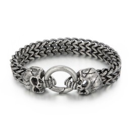 Ανδρικό Βραχιόλι Από Τιτάνιο Cool Skull