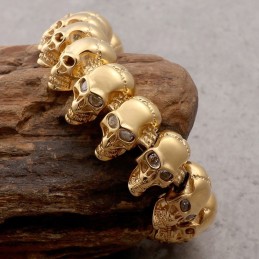 Βραχιόλι Τιτανίου L, Ανδρικό Βραχιόλι Τιτανίου Με Κρανίο