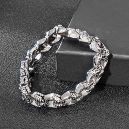 Ανδρικό Βραχιόλι Τιτανίου Retro Pop Cool Rock Hip Hop Style Flower