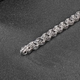 Ανδρικό Βραχιόλι Τιτανίου Retro Pop Cool Rock Hip Hop Style Flower