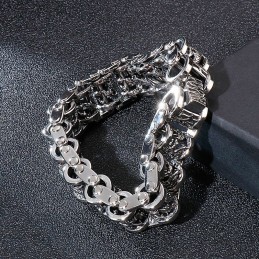 Ανδρικό Βραχιόλι Τιτανίου Retro Cool Dragon Bike Chain