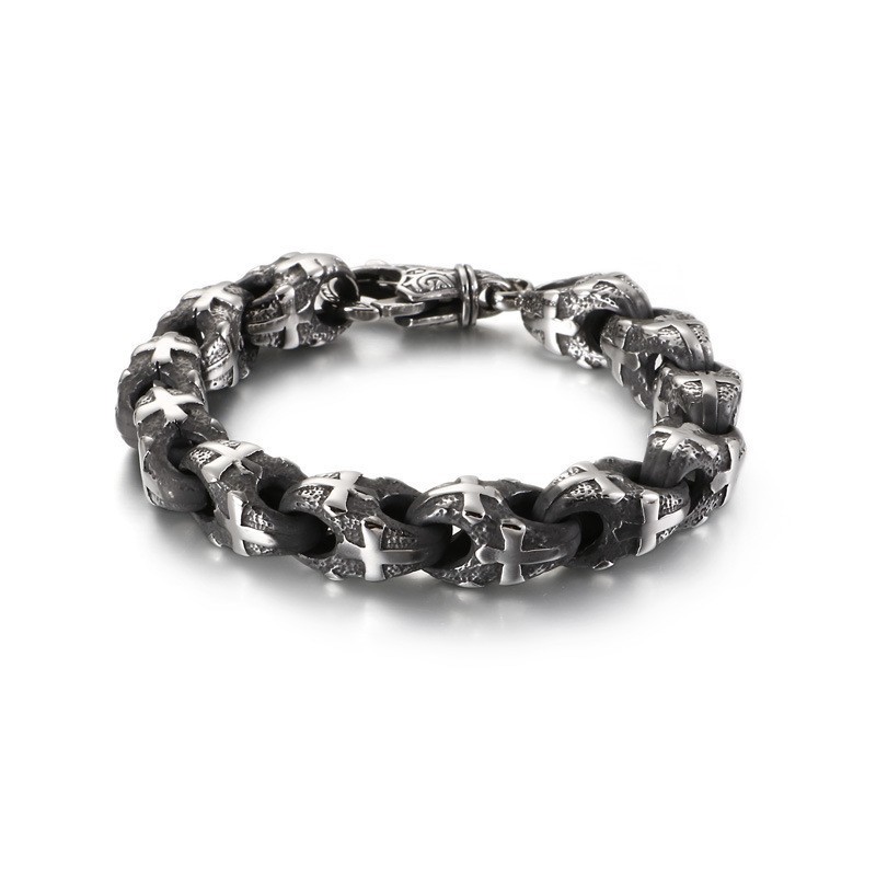 Βραχιόλι Ποδηλάτου Vintage Biker Chain Rock Style Bike Chain Από Τιτάνιο Βραχιόλι Ποδηλάτου Vintage Biker Chain Rock Style Bike Chain Από Τιτάνιο