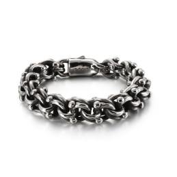 Βραχιόλι Ποδηλάτου Vintage Biker Chain Rock Style Bike Chain Από Τιτάνιο