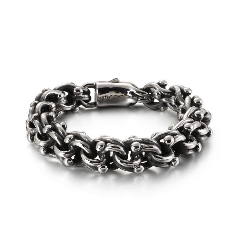 Βραχιόλι Ποδηλάτου Vintage Biker Chain Rock Style Bike Chain Από Τιτάνιο Βραχιόλι Ποδηλάτου Vintage Biker Chain Rock Style Bike Chain Από Τιτάνιο