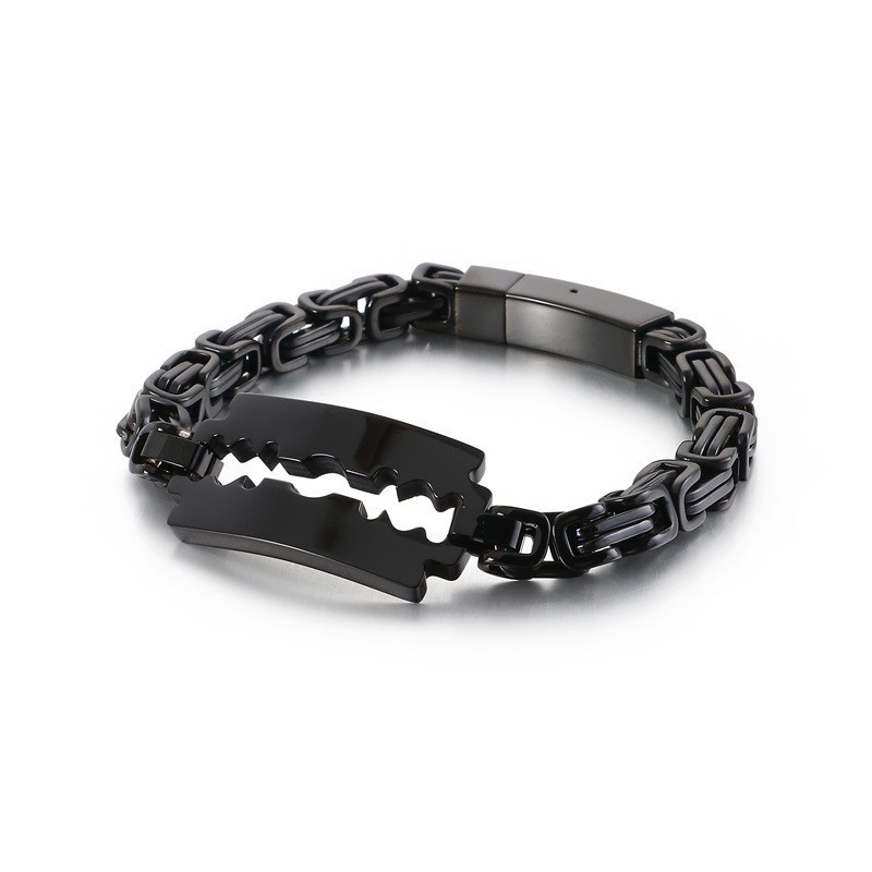 Κοσμήματα Titanium Emperor Chain Με Καμπύλη Πλάκα Και Λεπίδα Tide Κοσμήματα Titanium Emperor Chain Με Καμπύλη Πλάκα Και Λεπίδα Tide